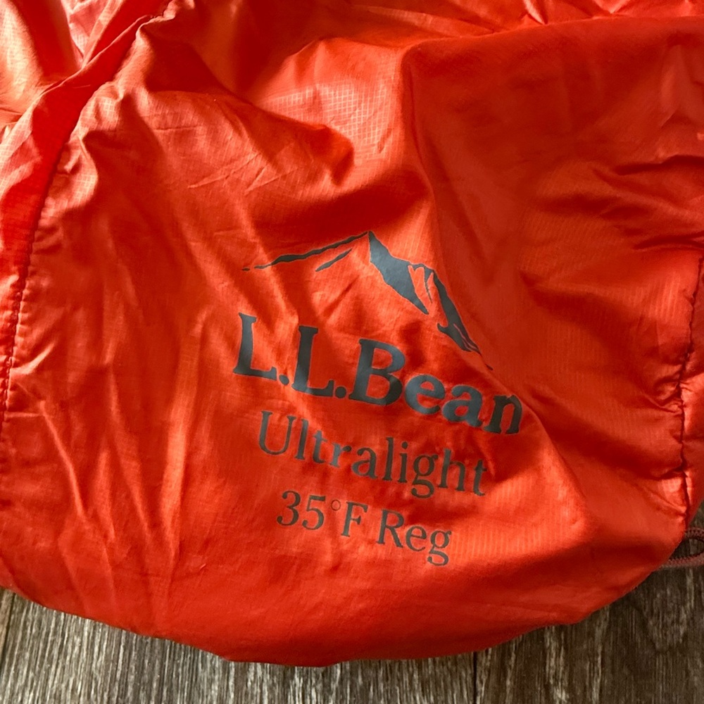 L.L. Bean Ultralight 35°F Mummy Sleeping Bag for Adults Backpacking or Camping.